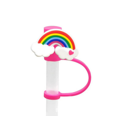 1 vnt Kūrybinis daugkartinio naudojimo silikoninis šiaudinis kištukas, atsparus purslams, geriamasis nuo dulkių dangtelis Dulkėms atsparus šiaudų antgaliai uždengiamas puodelio priedas virtuvės įrankis