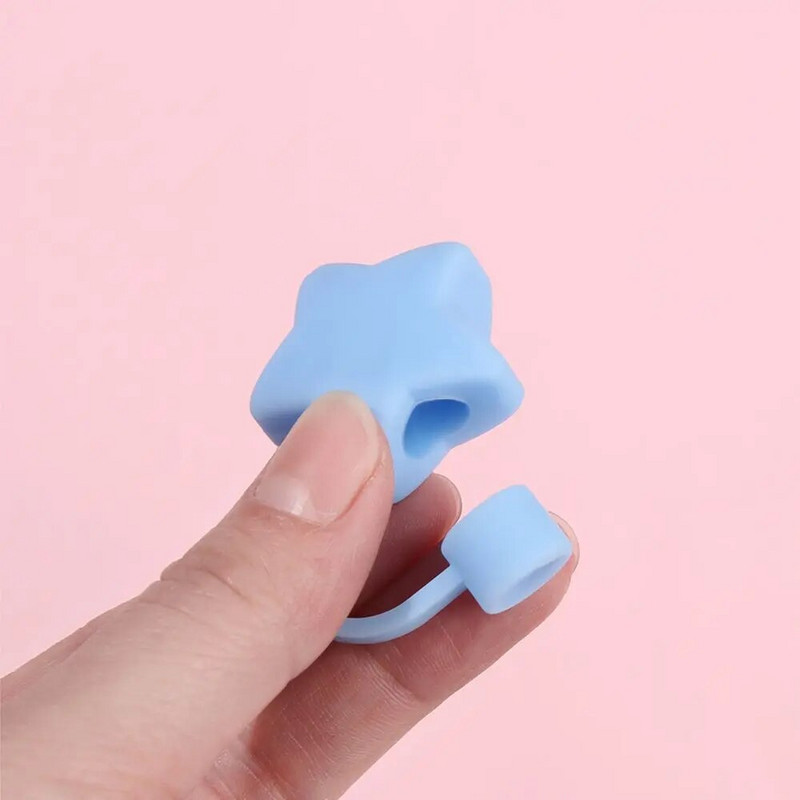 1 vnt Kūrybinis daugkartinio naudojimo silikoninis šiaudinis kištukas, atsparus purslams, geriamasis nuo dulkių dangtelis Dulkėms atsparus šiaudų antgaliai uždengiamas puodelio priedas virtuvės įrankis