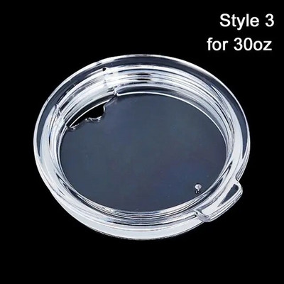 12oz/20oz/30oz Automobilių stiklinės sandarinimo dangtelis, nepraleidžiantis nuotėkio, paprasti plastikiniai dangteliai, apvalūs, atsparūs dangteliai, skirti liesam vandens butelio termosui