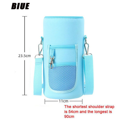 1 kom. torba s poklopcem za bocu s remenom Neoprenski držač za pohranu vode naramenica crna izolacijska torba za nosač boce dnevni alati