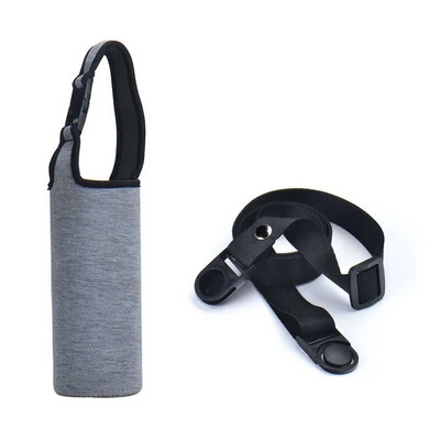 Nešiojamo vandens butelio dėklo rankovės sportinė izoliacija vandens butelių dangtelių maišelis su dirželiu mobiliojo telefono laikiklio buteliuko maišelis