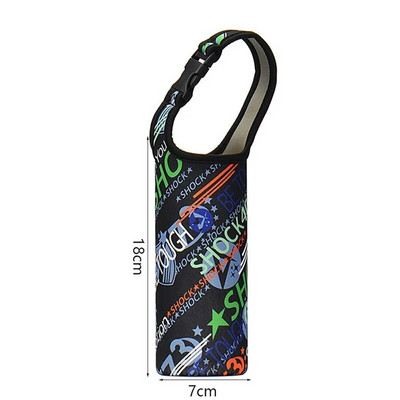 Nešiojamo vandens butelio dėklo rankovės sportinė izoliacija vandens butelių dangtelių maišelis su dirželiu mobiliojo telefono laikiklio buteliuko maišelis