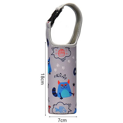 Nešiojamo vandens butelio dėklo rankovės sportinė izoliacija vandens butelių dangtelių maišelis su dirželiu mobiliojo telefono laikiklio buteliuko maišelis