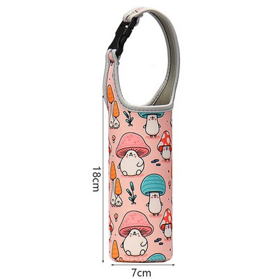 Nešiojamo vandens butelio dėklo rankovės sportinė izoliacija vandens butelių dangtelių maišelis su dirželiu mobiliojo telefono laikiklio buteliuko maišelis