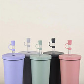 1 τεμ. σιλικόνης καλαμάκια καλύμματα καλύμματα αδιάβροχα καλαμάκια χαριτωμένα επαναχρησιμοποιήσιμα άκρα από άχυρο 12 χιλιοστών Αξεσουάρ σπιτιού