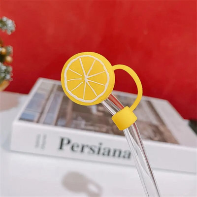 1 τεμ. σιλικόνης καλαμάκια καλύμματα καλύμματα αδιάβροχα καλαμάκια χαριτωμένα επαναχρησιμοποιήσιμα άκρα από άχυρο 12 χιλιοστών Αξεσουάρ σπιτιού