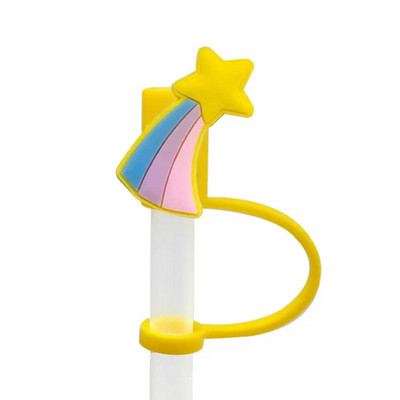 1 vnt Kūrybinis daugkartinio naudojimo silikoninis šiaudinis kištukas, atsparus purslams, geriamasis nuo dulkių dangtelis Dulkėms atsparus šiaudų antgaliai uždengiamas puodelio priedas virtuvės įrankis