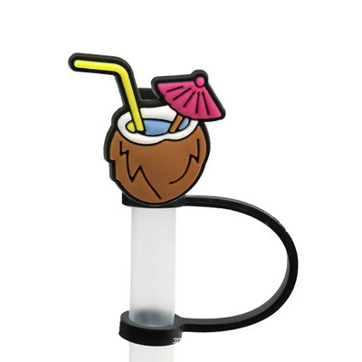 1 vnt Kūrybinis daugkartinio naudojimo silikoninis šiaudinis kištukas, atsparus purslams, geriamasis nuo dulkių dangtelis Dulkėms atsparus šiaudų antgaliai uždengiamas puodelio priedas virtuvės įrankis