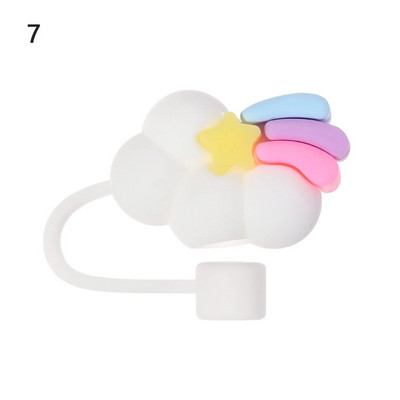 1 vnt Kūrybinis daugkartinio naudojimo silikoninis šiaudinis kištukas, atsparus purslams, geriamasis nuo dulkių dangtelis Dulkėms atsparus šiaudų antgaliai uždengiamas puodelio priedas virtuvės įrankis