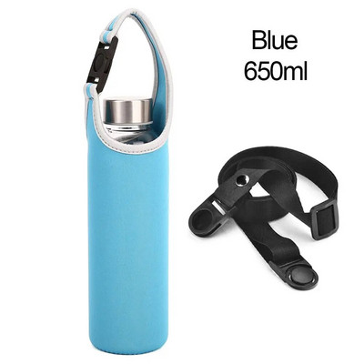 Veepudeli katte kott reguleeritavate rihmadega Neopreenist veekoti hoidja õlarihm must pudelikandja isolatsioonikott