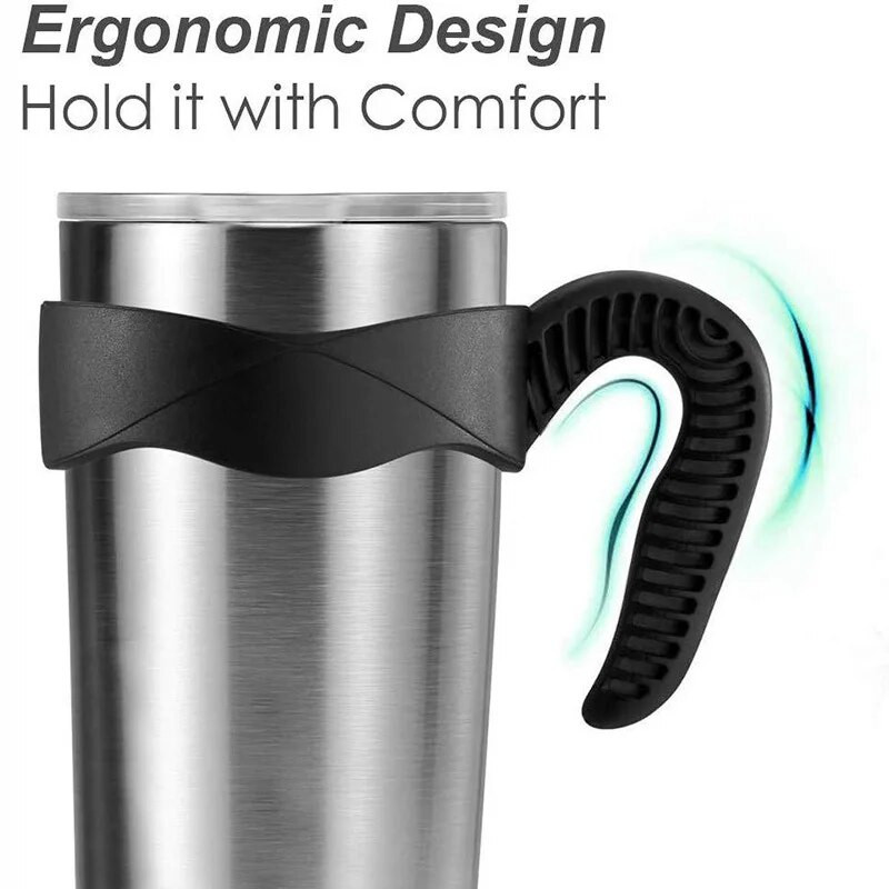 Neslystantis rankenos laikiklis, skirtas 20 uncijų ir 30 uncijų stiklinės puodeliui kavos vandens puodelio buteliukams Priedai, tinkantys kelioniniam nešiojamam izoliuotam plastikui