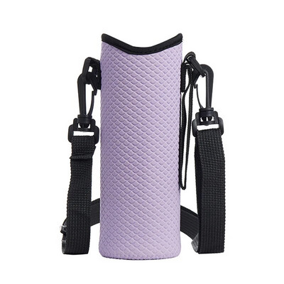 Nešiojamas vandens butelio dangtelis, izoliacinis maišelis, nešiojamas su dirželiu vandens butelio dėklo puodelio rankovės vakuuminis puodelis rankovės stovyklavimo priedai