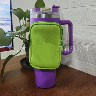 Θήκη για μπουκάλι νερού από νεοπρένιο για Stanley Quencher Adventure 40oz 20oz 30oz, Αξεσουάρ γυμναστικής για τρεχούμενο μπουκάλι νερού Handheld Caddy