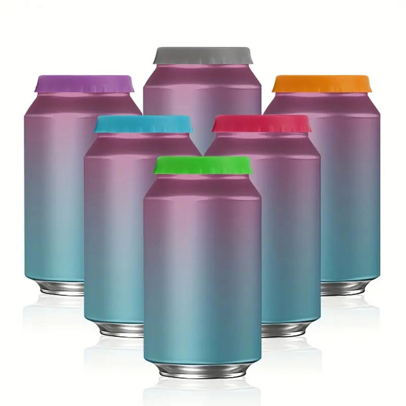 6 komada - Silikonski poklopac za limenke, poklopac za gazirane napitke, poklopac za limenke piva, brtvljenje, nepropusni poklopac za colu