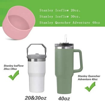 Силиконов капак за чаша Stanley Quencher Adventure 40oz с дръжка и предпазна бутилка Stanley IceFlow 20oz 30oz ръкав за багажник