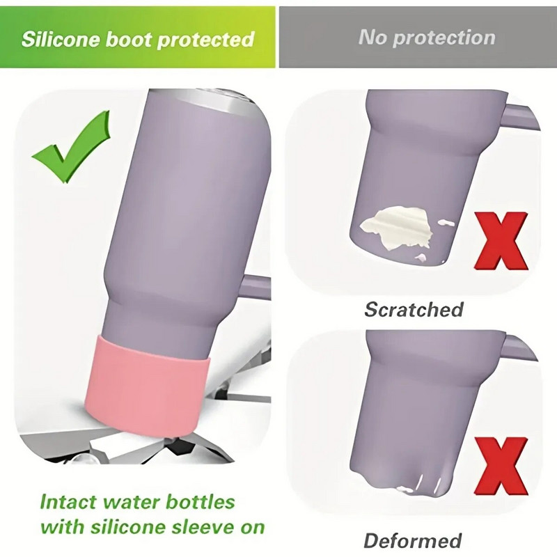 Κάλυμμα σιλικόνης για ποτήρι Stanley Quencher Adventure 40oz with Handle & Stanley IceFlow 20oz 30oz Protective Bottle Boot Sleeve