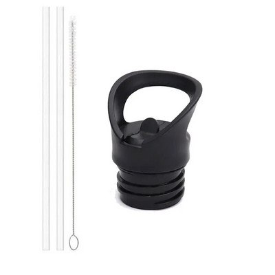 Universal ψάθινο καπάκι καπακιού για υδραυλική φιάλη με πλατύ στόμα μπουκάλι νερού με 2 καλαμάκια και 1 ψάθινες βούρτσες Εργαλεία κατασκήνωσης κουζίνας