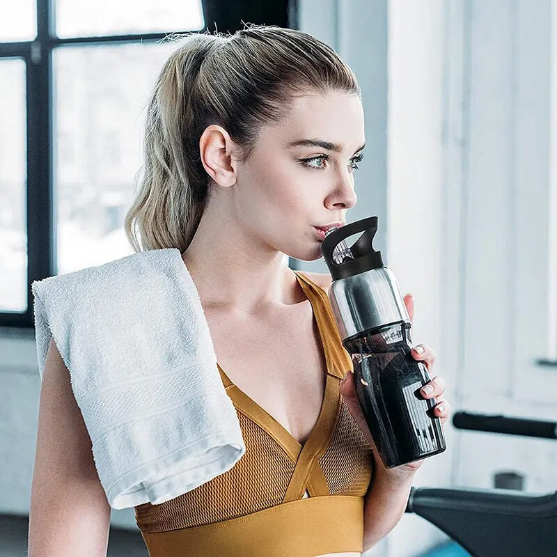 Universal ψάθινο καπάκι καπακιού για υδραυλική φιάλη με πλατύ στόμα μπουκάλι νερού με 2 καλαμάκια και 1 ψάθινες βούρτσες Εργαλεία κατασκήνωσης κουζίνας