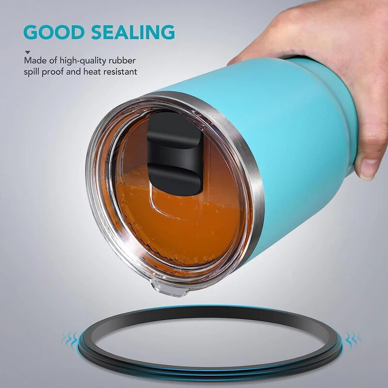 20 30 Oz stiklinių dangtelių pakaitiniai dangteliai, suderinami su YETI 20 oz stiklinių išsiliejimo nepraleidžiančiais puodelių dangčiais su magnetiniu slankiojančiu jungikliu