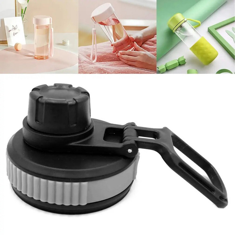 Universalus buteliuko šiaudinio apverčiamo dangtelio dangtelis, skirtas lauko sportui, vandens kolbos plačia burna vandens butelio priedai butelio dangtelis