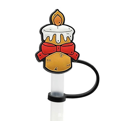 Χριστουγεννιάτικο κάλυμμα από καλαμάκι από σιλικόνη Tips Drinking Dust Cap Santa Snowman Yeti Straw Stopper Επαναχρησιμοποιήσιμο Χριστουγεννιάτικο πάρτι με άχυρο