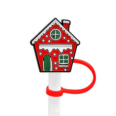 Χριστουγεννιάτικο κάλυμμα από καλαμάκι από σιλικόνη Tips Drinking Dust Cap Santa Snowman Yeti Straw Stopper Επαναχρησιμοποιήσιμο Χριστουγεννιάτικο πάρτι με άχυρο