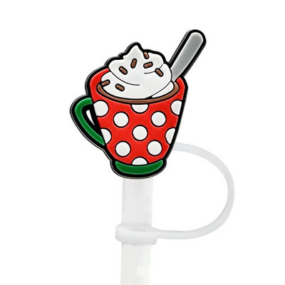 Χριστουγεννιάτικο κάλυμμα από καλαμάκι από σιλικόνη Tips Drinking Dust Cap Santa Snowman Yeti Straw Stopper Επαναχρησιμοποιήσιμο Χριστουγεννιάτικο πάρτι με άχυρο