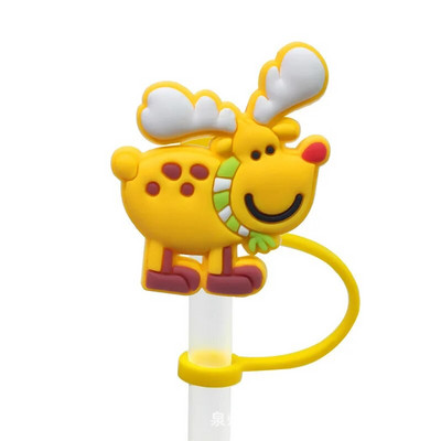 Χριστουγεννιάτικο κάλυμμα από καλαμάκι από σιλικόνη Tips Drinking Dust Cap Santa Snowman Yeti Straw Stopper Επαναχρησιμοποιήσιμο Χριστουγεννιάτικο πάρτι με άχυρο