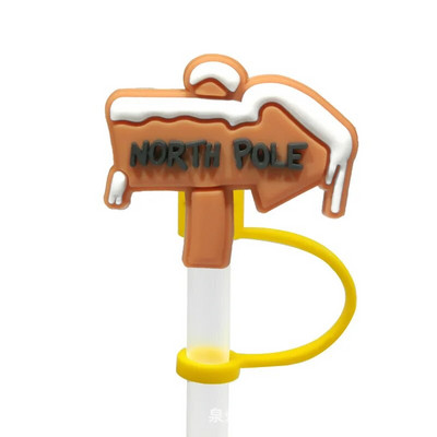 Χριστουγεννιάτικο κάλυμμα από καλαμάκι από σιλικόνη Tips Drinking Dust Cap Santa Snowman Yeti Straw Stopper Επαναχρησιμοποιήσιμο Χριστουγεννιάτικο πάρτι με άχυρο