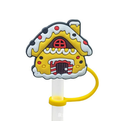 Χριστουγεννιάτικο κάλυμμα από καλαμάκι από σιλικόνη Tips Drinking Dust Cap Santa Snowman Yeti Straw Stopper Επαναχρησιμοποιήσιμο Χριστουγεννιάτικο πάρτι με άχυρο