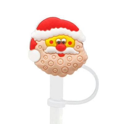 Χριστουγεννιάτικο κάλυμμα από καλαμάκι από σιλικόνη Tips Drinking Dust Cap Santa Snowman Yeti Straw Stopper Επαναχρησιμοποιήσιμο Χριστουγεννιάτικο πάρτι με άχυρο