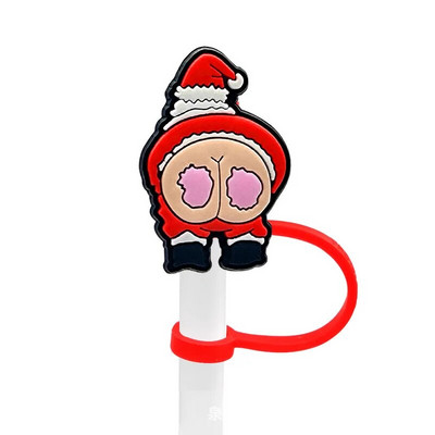 Χριστουγεννιάτικο κάλυμμα από καλαμάκι από σιλικόνη Tips Drinking Dust Cap Santa Snowman Yeti Straw Stopper Επαναχρησιμοποιήσιμο Χριστουγεννιάτικο πάρτι με άχυρο