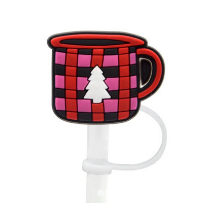 Χριστουγεννιάτικο κάλυμμα από καλαμάκι από σιλικόνη Tips Drinking Dust Cap Santa Snowman Yeti Straw Stopper Επαναχρησιμοποιήσιμο Χριστουγεννιάτικο πάρτι με άχυρο