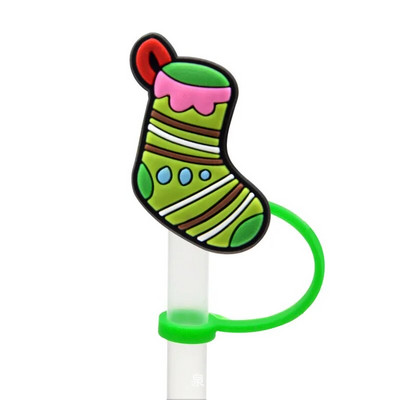 Χριστουγεννιάτικο κάλυμμα από καλαμάκι από σιλικόνη Tips Drinking Dust Cap Santa Snowman Yeti Straw Stopper Επαναχρησιμοποιήσιμο Χριστουγεννιάτικο πάρτι με άχυρο