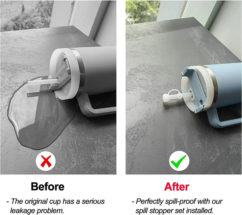 Silikoninio išsiliejimo nepraleidžiančio kamščio rinkinys Stanley puodeliui 1,0 2,0 40 uncijų / 30 oz.