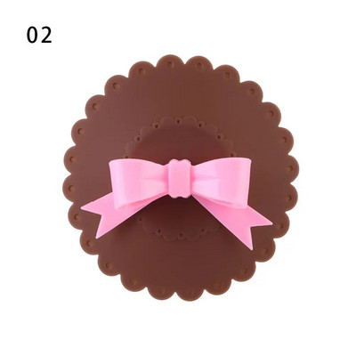 10 cm animacinių filmų mielas silikoninis puodelio dangtelis, karščiui atsparus, nepralaidus, sandarus dangtelis, dulkėms atsparus puodelio dangtelis arbatos kavos dangteliai