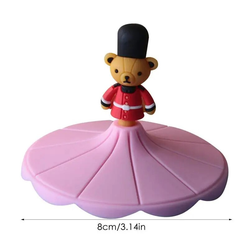 Silikoniniai puodelių dangteliai Lankstūs silikoninių puodelių dangteliai su šaukšto spaustukais, dulkėms atsparūs kavos puodelių dangteliai gėrimų puodelių dangteliai karštam ir šaltam