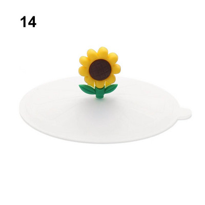 Animacinių filmų maistui tinkamas silikoninis puodelio dangtelis, karščiui atsparus, nepralaidus, sandarus dangtelis, dulkėms atsparus siurbiamasis dangtelis arbatos kavos dangtelis