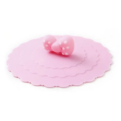 Animacinių filmų maistui tinkamas silikoninis puodelio dangtelis, karščiui atsparus, nepralaidus, sandarus dangtelis, dulkėms atsparus siurbiamasis dangtelis arbatos kavos dangtelis