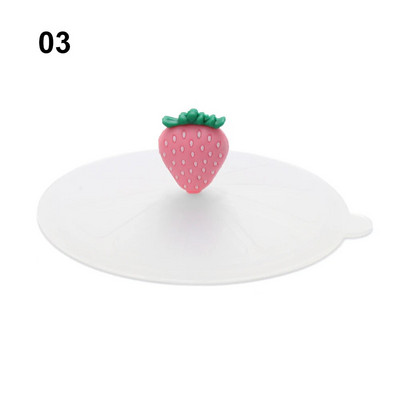 Animacinių filmų maistui tinkamas silikoninis puodelio dangtelis, karščiui atsparus, nepralaidus, sandarus dangtelis, dulkėms atsparus siurbiamasis dangtelis arbatos kavos dangtelis