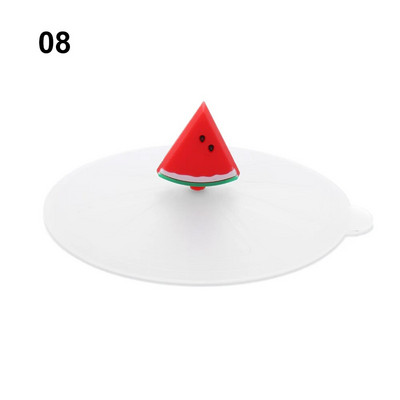 Animacinių filmų maistui tinkamas silikoninis puodelio dangtelis, karščiui atsparus, nepralaidus, sandarus dangtelis, dulkėms atsparus siurbiamasis dangtelis arbatos kavos dangtelis