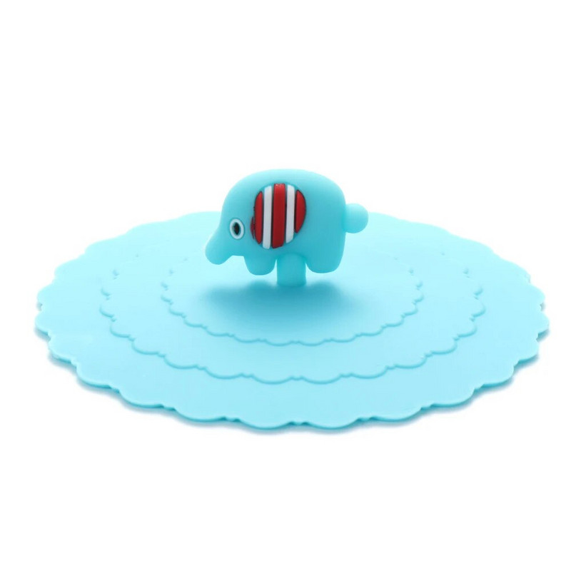 Animacinių filmų maistui tinkamas silikoninis puodelio dangtelis, karščiui atsparus, nepralaidus, sandarus dangtelis, dulkėms atsparus siurbiamasis dangtelis arbatos kavos dangtelis