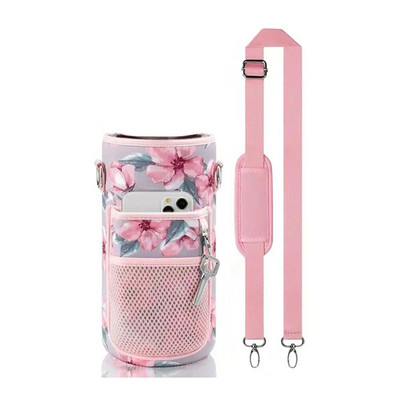 Fashion Half Gallon Θήκη για μπουκάλι νερού Μανίκι αθλητικής μόνωσης Καλύμματα μπουκαλιών νερού Θήκη με ιμάντα θήκης κινητού τηλεφώνου Τσάντα μπουκαλιού