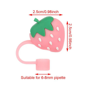 Симпатични херметически затворени накрайници за сламка Многократно използваеми тапи с анимационни мотиви Капак Капачка за прах за пиене Силиконова тапа за сламка Аксесоари за чаша