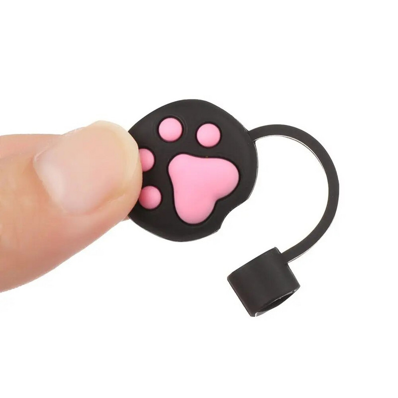 Mieli hermetiški šiaudiniai antgaliai Daugkartiniai animacinių filmų kištukai, dangtelis nuo geriamojo dulkių dangtelio silikono šiaudinio kištuko puodelio priedai