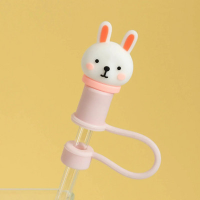 Nova kreativna slamnata kapa Dodaci za slamnate šalice u stilu crtića Igračke Otporne na prašinu Dodaci za piće protiv prskanja