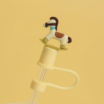 Nova kreativna slamnata kapa Dodaci za slamnate šalice u stilu crtića Igračke Otporne na prašinu Dodaci za piće protiv prskanja