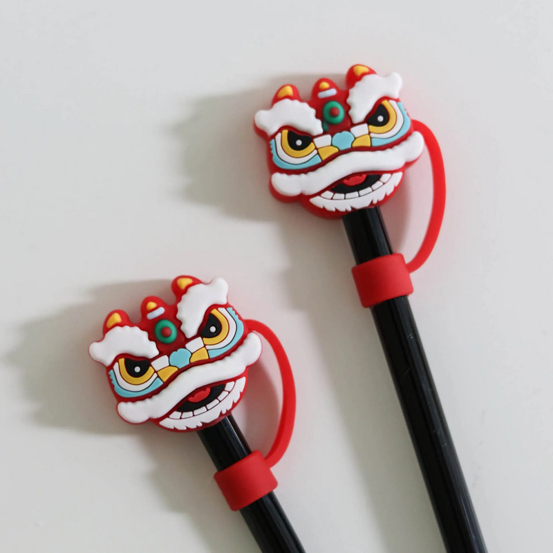 Nova kreativna slamnata kapa Dodaci za slamnate šalice u stilu crtića Igračke Otporne na prašinu Dodaci za piće protiv prskanja