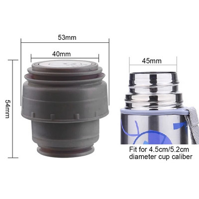 Termose kaas vaakum Flsak kaas Termokup Outdoor Travel Cup kolvi kaas roostevaba termos PP tarvikud 4,5/3,5/5,2 cm