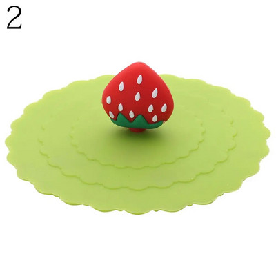 Χαριτωμένο κάλυμμα κυπέλλου σιλικόνης 10 cm Cartoon ανθεκτικό στη θερμότητα Σφραγισμένα καπάκια Καπάκι επαναχρησιμοποιήσιμο, ανθεκτικό στη σκόνη, κάλυμμα κυπέλλου